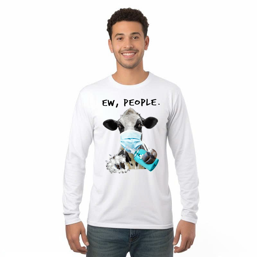 Dairy Cows Know How To Prevent Disease Long Sleeve Shirt Unique Cute Cows Apparel Gifts For Patient Basgiathsweatshirts