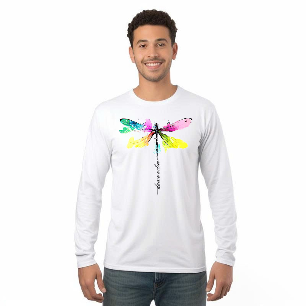 Deixe Estar Colorful Dragonfly Shirt Music Themed Animal Long Sleeve Shirt Gift For Teens Basgiathsweatshirts