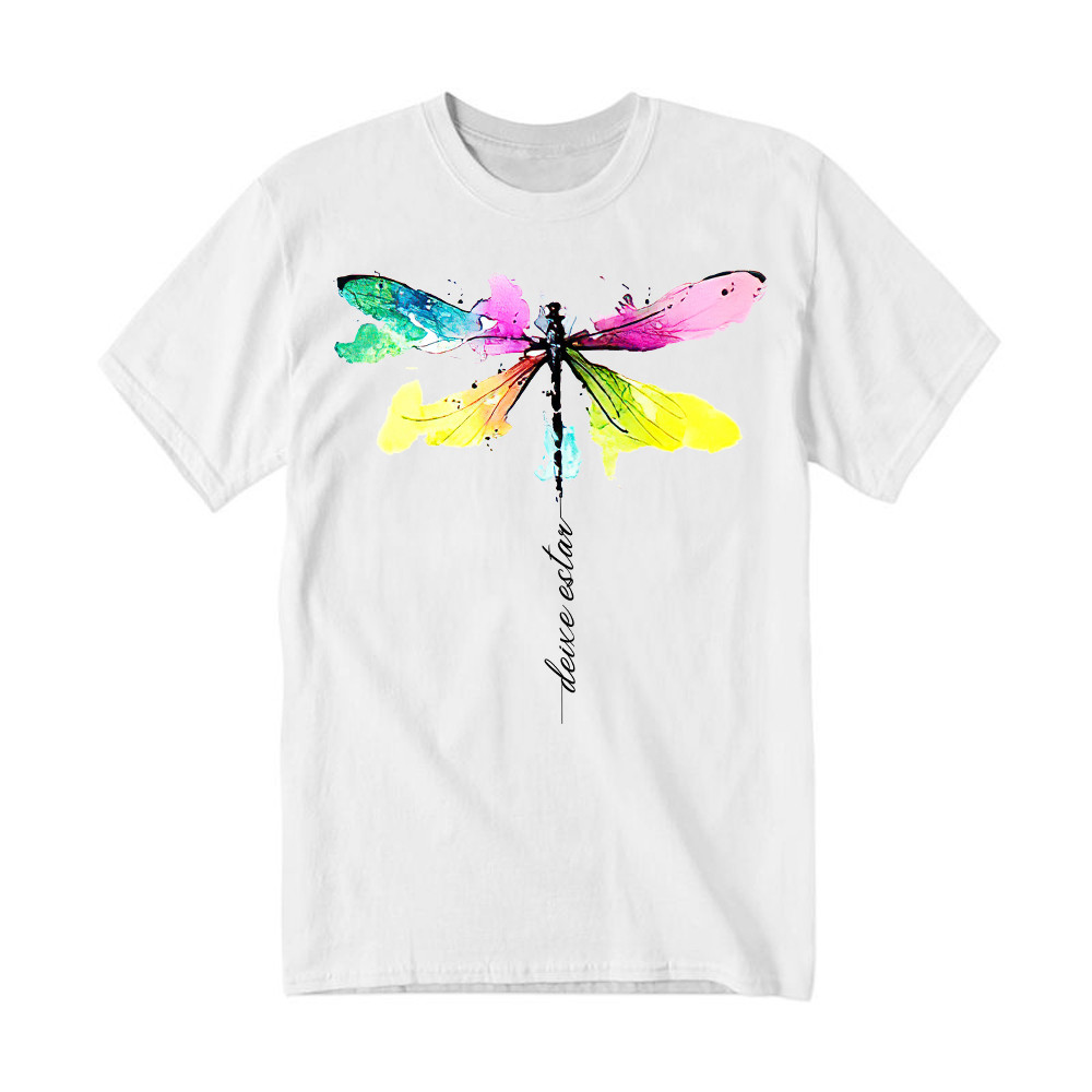 Deixe Estar Colorful Dragonfly Shirt Music Themed Animal T-Shirt Gift For Teens Basgiathsweatshirts