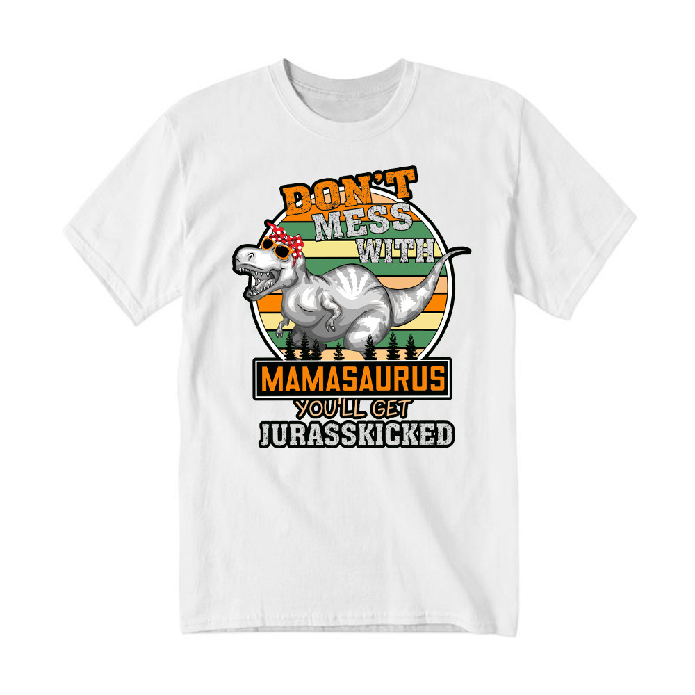 Don’t Mess With Grandmasaurus T-Shirt Funny Dinosaur Shirts Gift For Grandma Basgiathsweatshirts