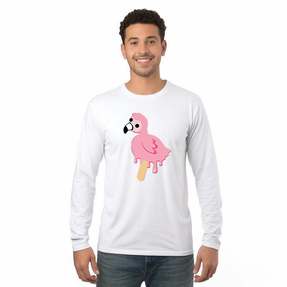 Flamingo Cream Shirt Cute Adorable Animal Long Sleeve Shirt Gift Ideas For Mother Basgiathsweatshirts