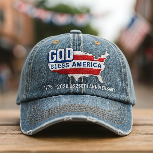 God Bless America Hat 250th Anniversary Baseball Cap Merch Patriotic Inspired Gifts Basgiathsweatshirts