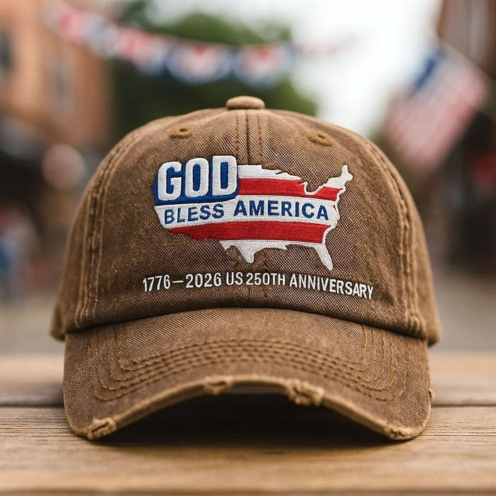 God Bless America Hat 250th Anniversary Cap Men Freedom Day Inspired Gifts For Christian Basgiathsweatshirts