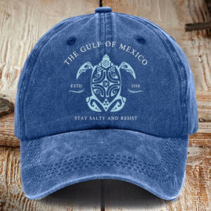 Gulf Of Mexico EST 1550 Hat Stay Salty And Resist Vintage Baseball Cap Merchandise Basgiathsweatshirts