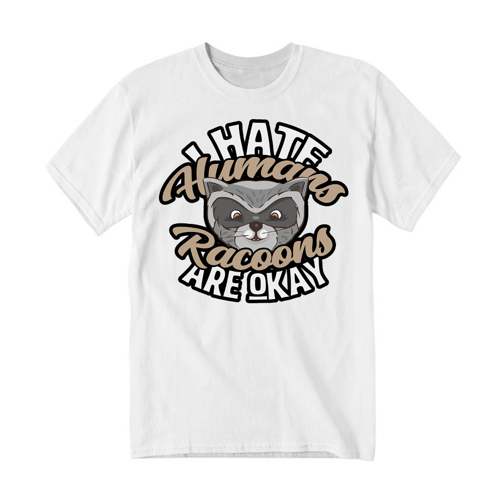 I Hate Human Racoons Are Okay T-Shirt Funny Sayings Themed Gifts For Raccoon Lovers Basgiathsweatshirts