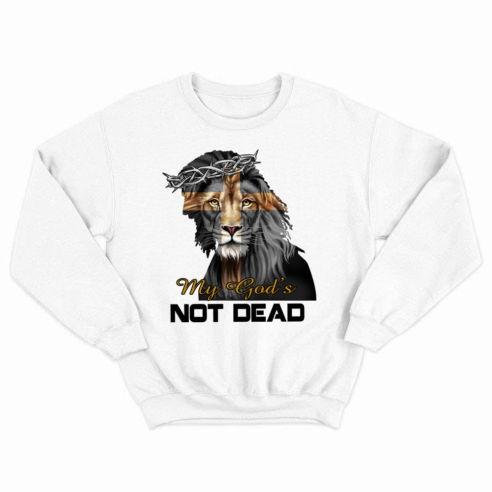 Lion Jesus My God’s Not Dead Sweatshirt Faith Mens Christian Clothing Gifts For Him Basgiathsweatshirts