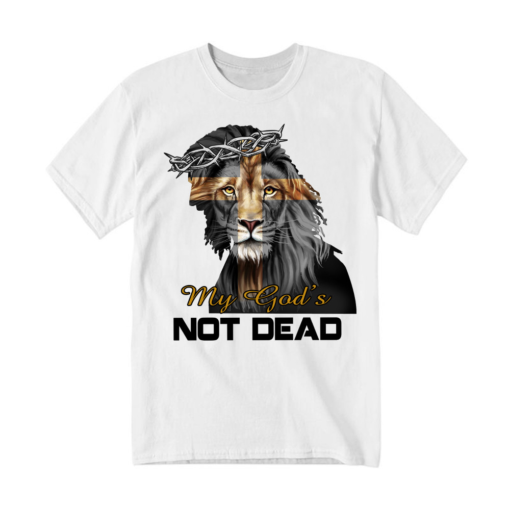 Lion Jesus My God’s Not Dead T-Shirt Faith Mens Christian Clothing Gifts For Him Basgiathsweatshirts