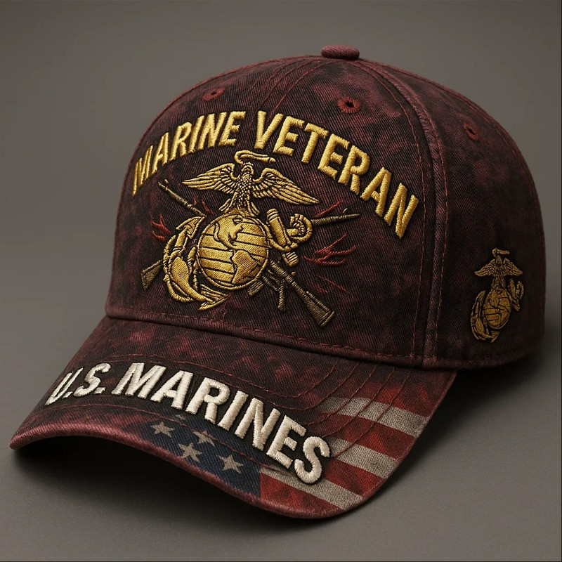 Marine Corps Veteran Hat U.S. Marines Independence Day Cap Gifts For Patriots Basgiathsweatshirts