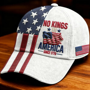 No Kings In America Since 1776 Hat USA Flag Ball Cap No Kings Protest Merch Anti Trump Gifts Basgiathsweatshirts