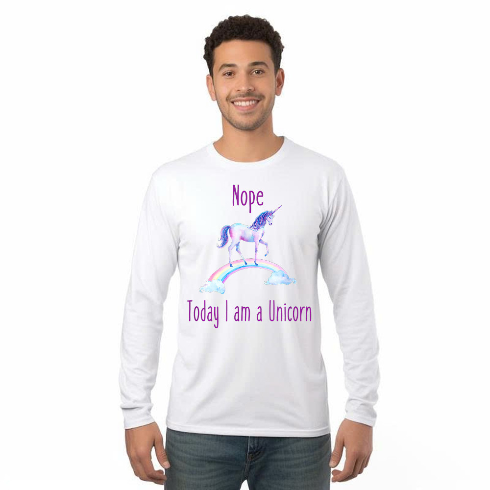 Nope Today I am a Unicorn Long Sleeve Shirt Gifts for Unicorn Lovers Ideas Birthday For Daughter Basgiathsweatshirts