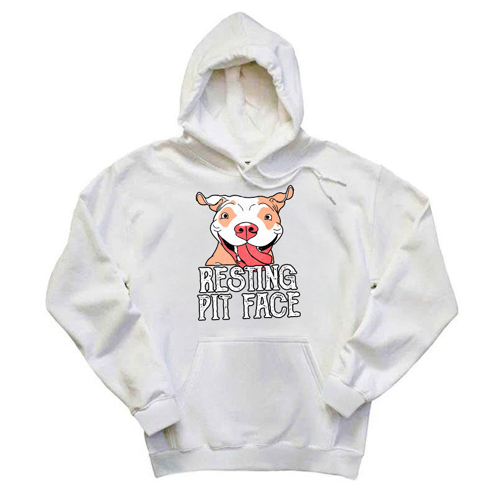 Resting Pit Face Shirt Funny Pitbull Graphic Hoodie Gifts For Dog Owners Basgiathsweatshirts