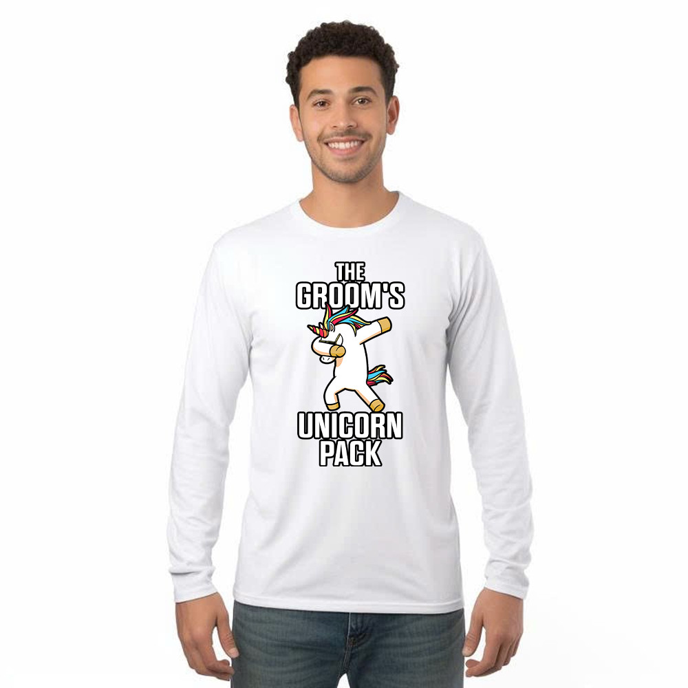The Groom’s Unicorn Pack Long Sleeve Shirt Funny Groomsmen Shirt Best Gifts For Groomsmen Basgiathsweatshirts