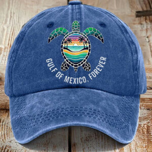 Turtle Gulf Of Mexico Forever Hat EST 1550 Gulf Of Mexico Ball Cap For Sale Basgiathsweatshirts