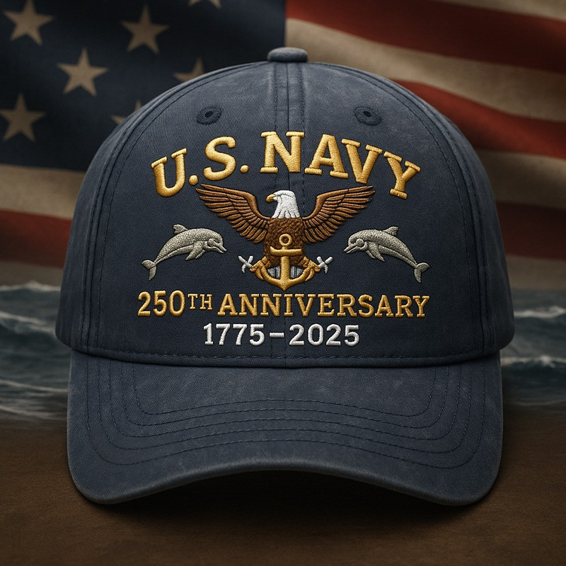 United States Navy Veteran Hat 250 Years Anniversary 1775 2025 Military Cap Patriotic Gifts Basgiathsweatshirts