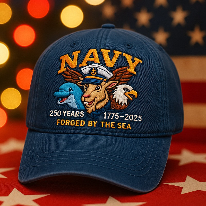 United States Navy Veteran Hat 250th Anniversary 1775 2025 Forged By The Sea Patriotic Gifts Basgiathsweatshirts