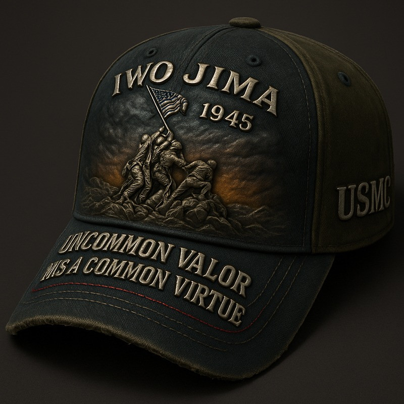 United States Veteran Hat USMC Iwo Jima 1945 Misa Common Virtue Cap Gifts For Him Basgiathsweatshirts