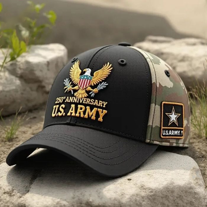 US Army 250Th Anniversary Camo Hat Proud Veteran Cap United States Army Honoring Day Gift Basgiathsweatshirts
