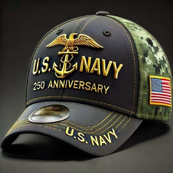 US Navy 250Th Anniversary Camo Hat Military Veteran Cap Navy Soldiers Cap Gift Basgiathsweatshirts