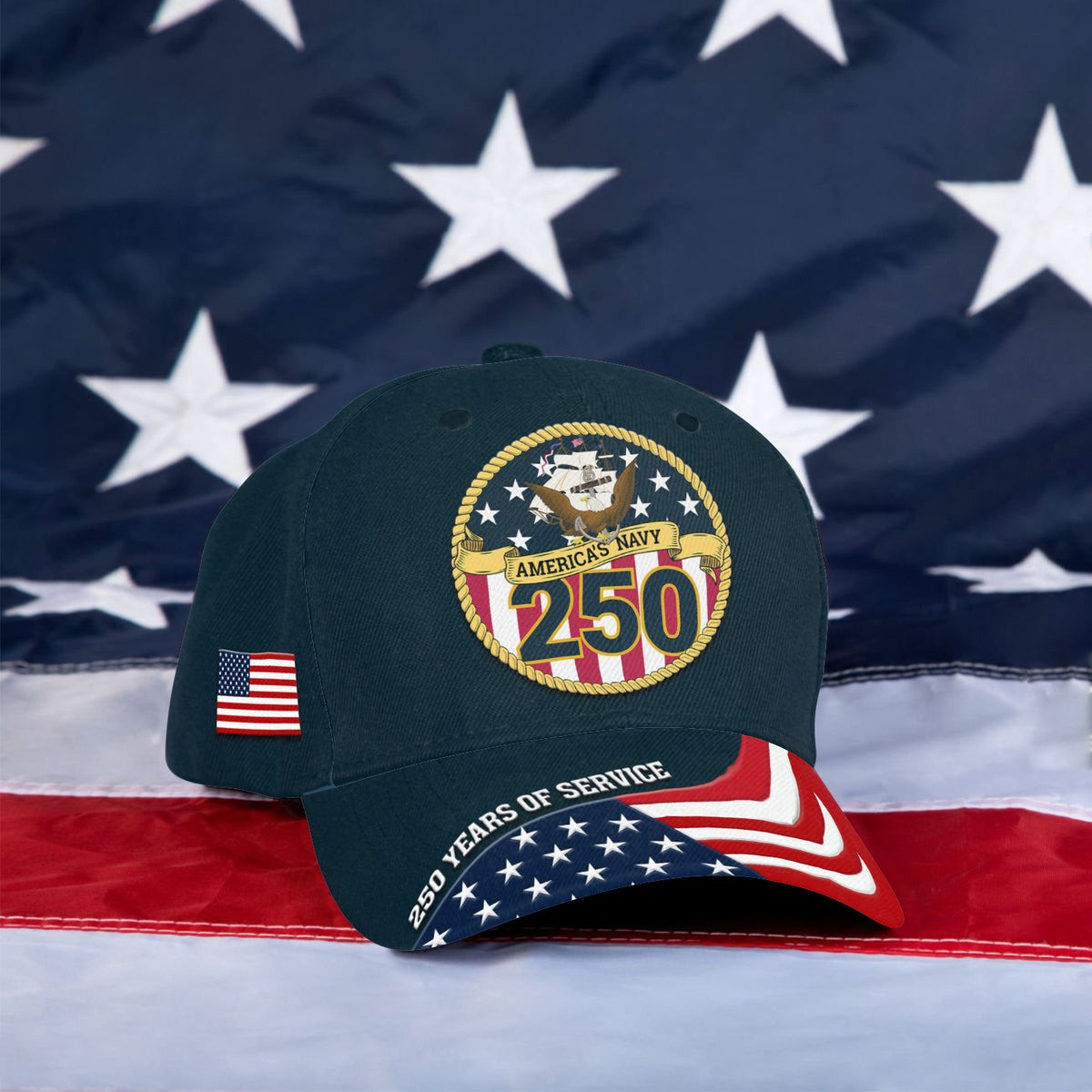 US Navy 250Th Anniversary Hat 250 Years Of Service Military Cap Honoring Day Gifts Basgiathsweatshirts