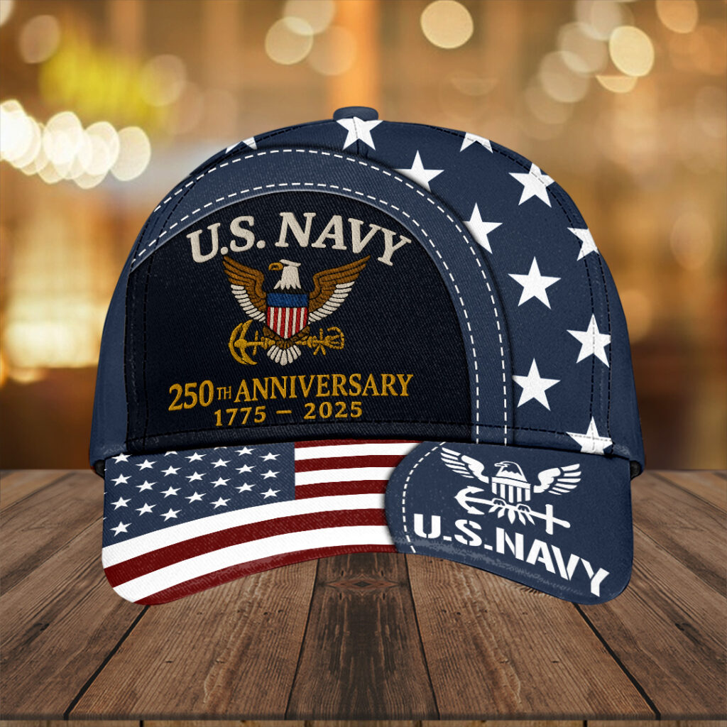 US Navy 250th Anniversary Hat USN Merch Gift Ideas For Navy Veterans Basgiathsweatshirts