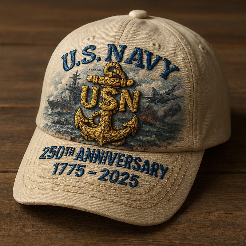 U.S Navy Veteran Hat 250th Anniversary 1775 2025 Military Cap Patriotic Presents Basgiathsweatshirts