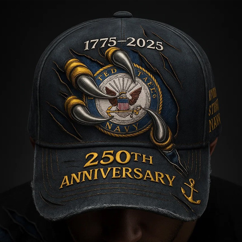 U.S Navy Veteran Hat 250th Anniversary 1775 2025 Veteran Cap Presents Ideas Basgiathsweatshirts