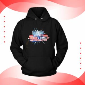 Colbert Kimmel Hoodie Free Speech Political Satire Hoodie Late Night TV Host Fan Apparel