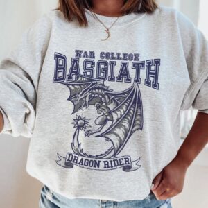 Basgiath War College Dragon Rider Sweatshirt – Fourth Wing Fantasy Book Hoodie, Gift for Fans