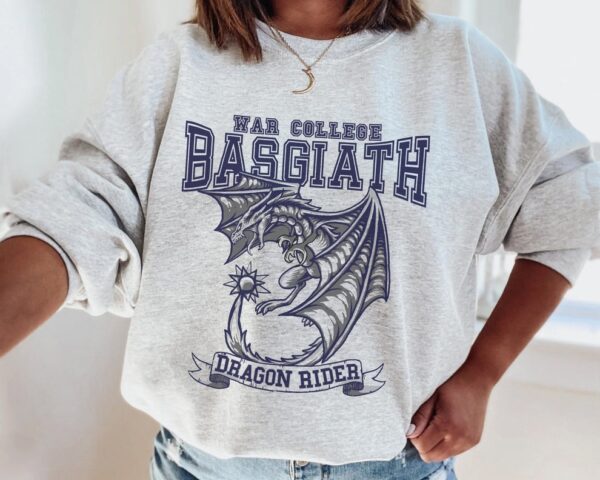 Basgiath War College Dragon Rider Sweatshirt – Fourth Wing Fantasy Book Hoodie, Gift for Fans