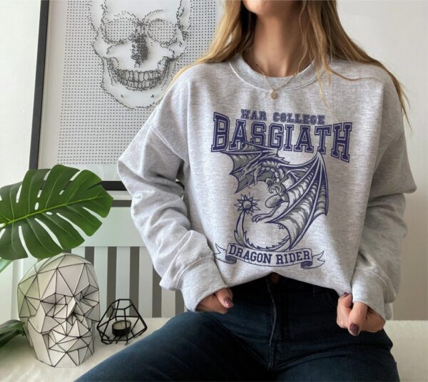 Basgiath War College Dragon Rider Sweatshirt – Fourth Wing Fantasy Book Hoodie, Gift for Fans