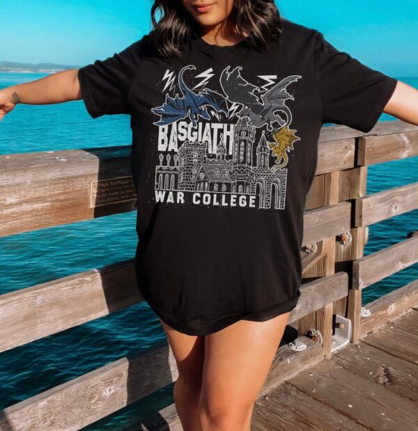 Fourth Wing Basgiath War College Shirt, Book Inspired Unisex Tee