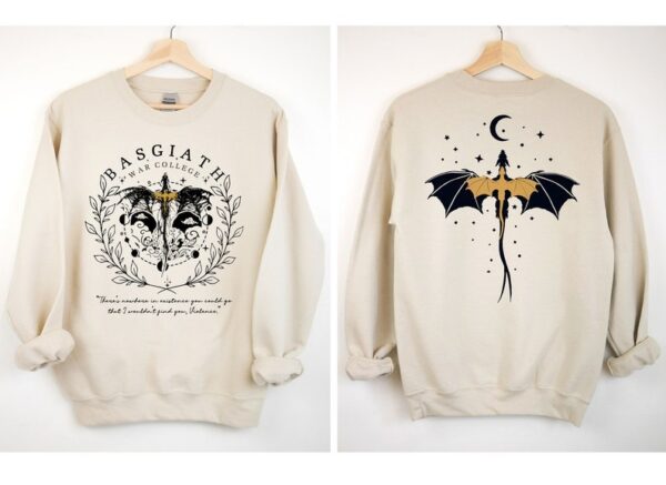 Basgiath War College 2 Sided Sweatshirt Bookish Unisex Gift for Readers