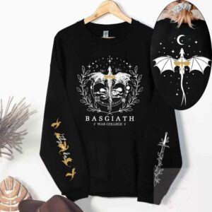 Basgiath War College 2-Sided Sweatshirt Printed On Sleeve Gift for Fan