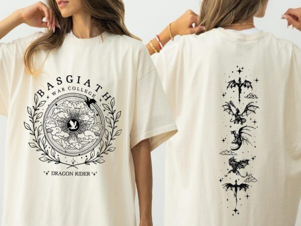 Basgiath War College 2-Sided Shirt Dragon Rider Unisex Tee