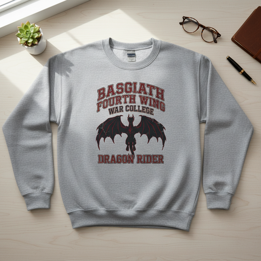 Basgiath War College Dragon Rider Sweatshirt Fourth Wing Bookish Merch