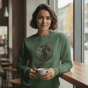 Basgiath War College Sweatshirt Minimalist Dragon Fantasy Book Merch