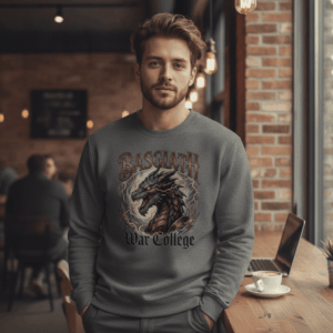 Basgiath War College Sweatshirt – Vintage Fourth Wing Inspired Dragon Art